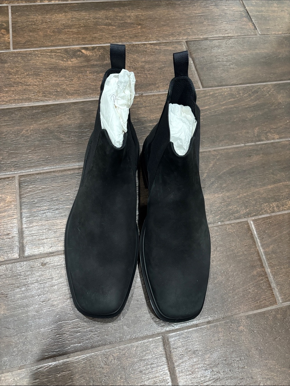 Ecco Men's Black Boots - Minimal Nubuck Ankle Boots